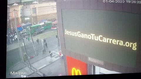 FIVE...electronic "signs for Jesus"...in Santiago, Chile...pop. 8 million!