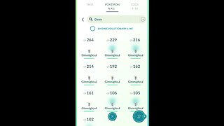 My Gimmighoul Collection on Pokémon Go