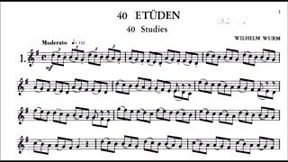 Wilhelm Wurm 40 Etudes for Trumpet - 01 Moderato