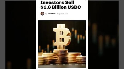 Crypto Investors Sell $1.6 Billion USDC @BitBoyCrypto @AltcoinDaily @ConorKenny @CryptoCasey