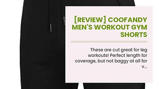[REVIEW] COOFANDY Men's Workout Gym Shorts Weightlifting Bodybuilding Squatting Fitness Jogger...