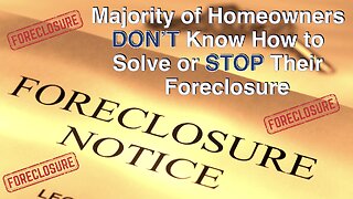 Majority of Homeowners DON'T Know How to Stop a Foreclosure - Housing Bubble 2.0 - Housing Crash