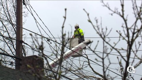 Cleanup continues as thousands remain without power following Saturday's storm