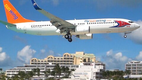 Landing in St. Maarten Airport in April 2023