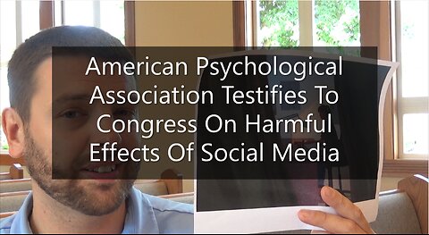 American Pyschological Association Testifies To Congress On Harmful Effects of Social Media