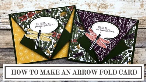 Easy Arrow Fold Card Design | Stampin' Up! Dragonfly Garden