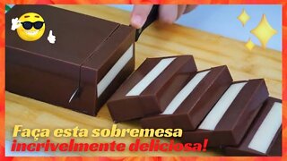 How to make this incredibly delicious dessert! milk, chocolate and gelatin.