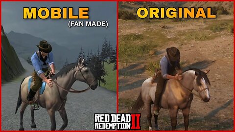 Red Dead Redemption 2 | Mobile Vs Original Gameplay Comparison | Game Play Zone