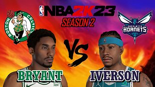 Bryant vs Iverson - Celtics vs Hornets - Season 2: Game 17 - MyLeague: All-Time Legends #nba2k23