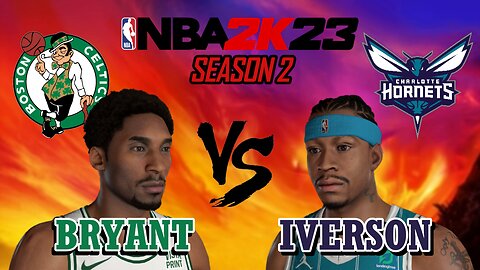 Bryant vs Iverson - Celtics vs Hornets - Season 2: Game 17 - MyLeague: All-Time Legends #nba2k23