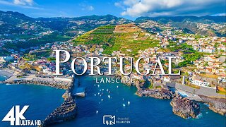FLYING OVER PORTUGAL 4K UHD Beautiful Nature Scenery with Relaxing Music - 4K VIDEO ULTRA HD