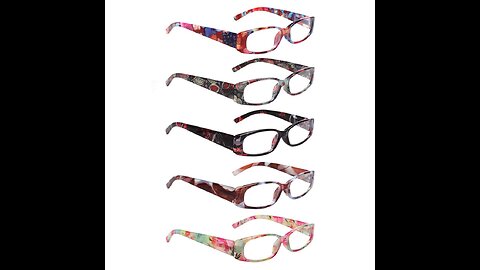 5 Pairs Reading Glasses - Standard Fit Spring Hinge Readers Glasses for Men and Women