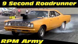9 Second 1969 Plymouth Roadrunner Drag Racing