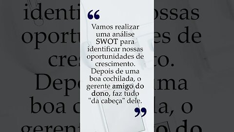 SWOT - O Mundo Corporativo e sua linguagem inteligente - SQN #shorts