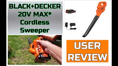 Black & Decker 20 MAX Cordless Sweeper Demonstration and User Review - Good and Bad