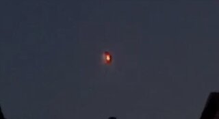 Red UFO Orb Filmed Over Fort Saskatchewan, Alberta, September 26, 2023