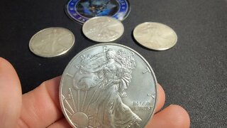 My first key date silver eagle! + new silver added to the stack!