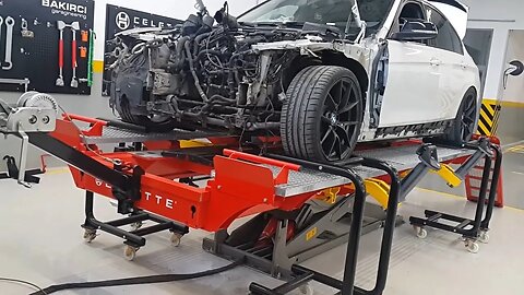 BMW 3 Series on Celette Rhone L Bench with Electronic Measuring system Naja 3D