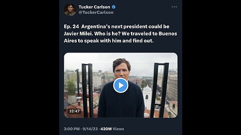 Captioned - Tucker’s interview with Javier Milei, Argentina’s next President