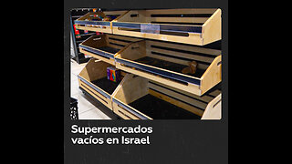 Israelíes vacían los estantes de los supermercados