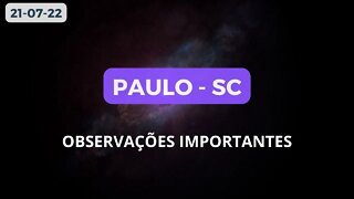 PAULO-SC OBSERVAÇÕES IMPORTANTES