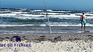 Pre-COVID Beach Fishing with the Family - Mustang Island, Texas