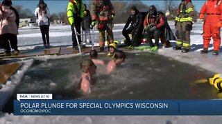 Raising money for Special Olympics at the Oconomowoc Polar Plunge