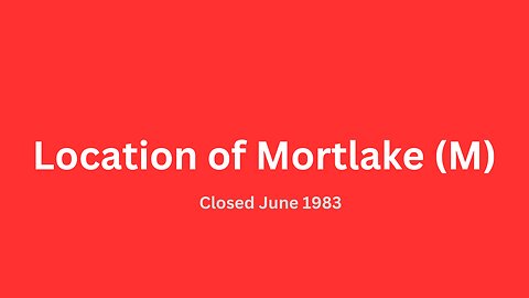 Location of Mortlake (M) bus garage closed June 1983.