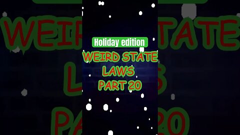 Weird state laws holiday edition #shorts #christmas #funny