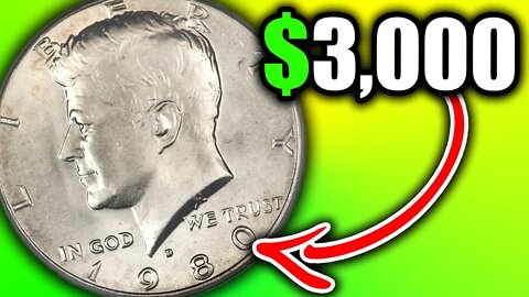 10 VALUABLE HALF DOLLAR COINS - 1980 HALF DOLLARS WORTH MONEY