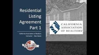 8 Residential Listing Agreement Part 1 of 3