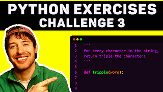 Python exercise challenge 3. Loops and strings in python
