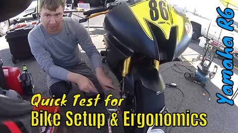 Testing Novice Racer's Yamaha R6 for Bike Setup & Ergonomics @ Ridge | Irnieracing RiderTraining