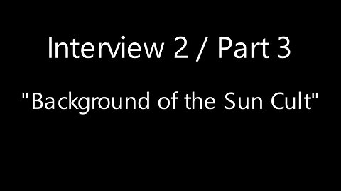 Background of the Sun Cult - Interview 2 - Part 3/4 - Interview with Alexander Laurent (subbed)