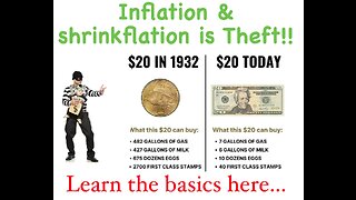 Inflation & shrinkflation is theft. Learn the basics here. *1st Half Inflation / 2nd Half Shrinkflation.*