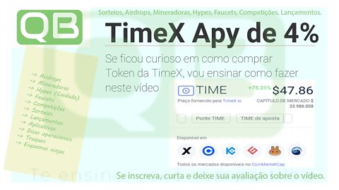 #APY - #Token - #TimeX - 4% em #STAKE, bora?