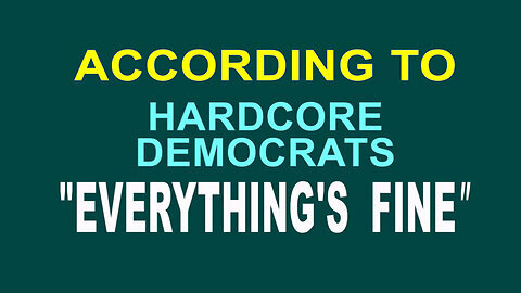 EVERYTHING'S FINE According To Hardcore Democrats - Condensed