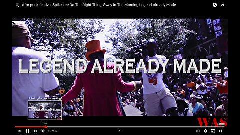 Afro-punk festival Spike Lee DTRT - Sway In The Morning Legend Already Made / Black Willy Wonka