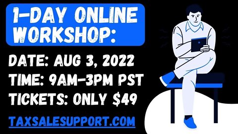 1-DAY ONLINE WORKSHOP SET FOR AUG 3RD, 2022! (TICKET ONLY $49)