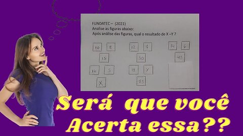 🔴Desafio de Matemático - Raciocínio Lógico 10 - #10 - 👩‍🏫👨‍🏫