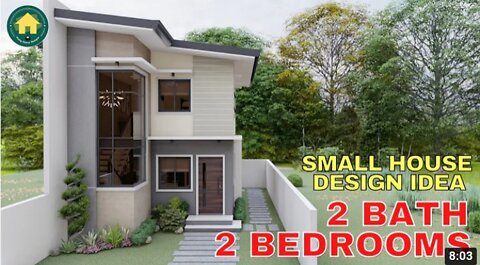 2-Storey House Design Idea with 2 Bedrooms