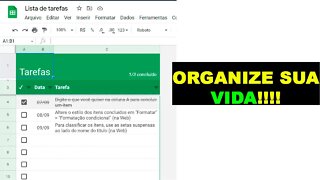 Como fazer uma LISTA de TAREFAS simples no GOOGLE DRIVE