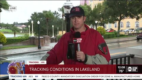 Paul Lagrone in Polk County | As winds and rain conditions pick up, Paul Lagrone tracks the conditions in Lakeland.