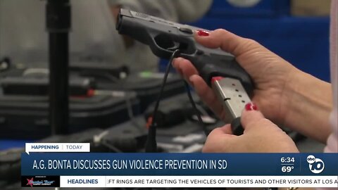 State AG discusses gun violence prevention in San Diego