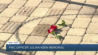 Memorial brick laying ceremony for FWC Officer Julian Keen