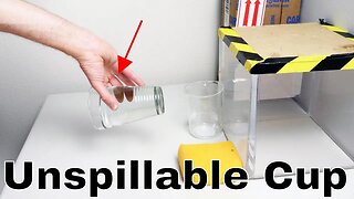 Using Resonant Frequencies to Create an Unspillable Cup