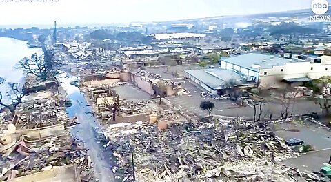 Drone footage reveals devastation after. Maui