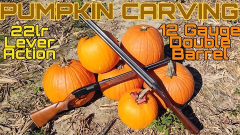 Pumpkin Carving Winchester lever action Double barrel shotgun