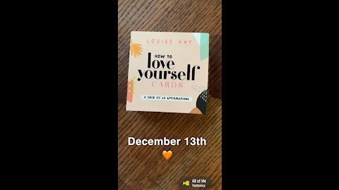 December 13th oracle card: love yourself