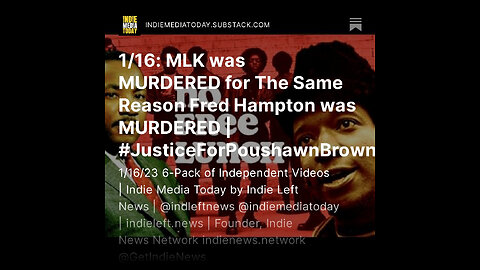 1/16: MLK was MURDERED for The Same Reason as Fred Hampton | Tina Brown & Chris Smalls SPEAK + more